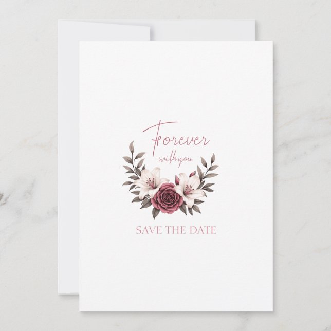 Convite Sofisticado de Suínos de Casamento Compuls (Verso)