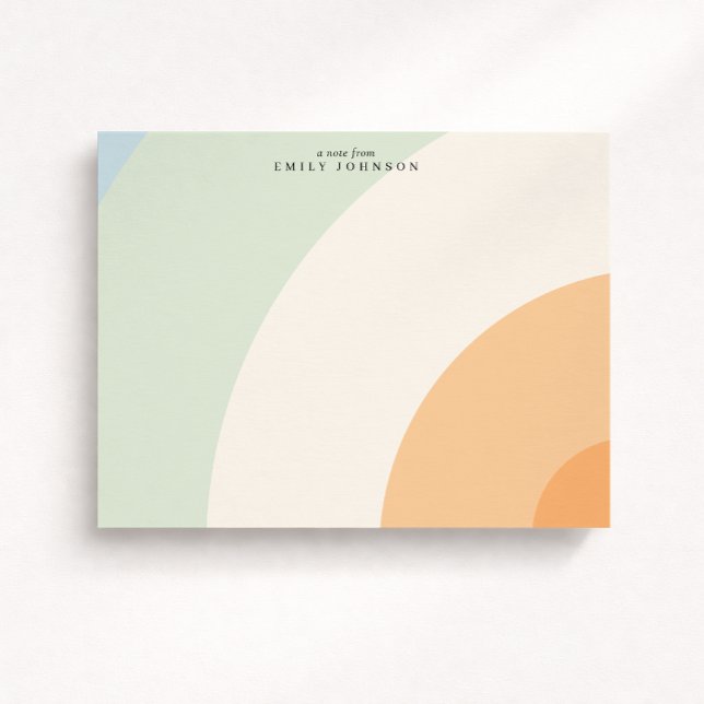 Convite Soft Arc Pastel Note Card (Criador carregado)