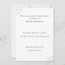 Convite Soft Bloom Elegance Bridal Shower invitation card