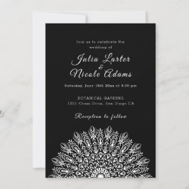 Convite Soft Feather Dry Pampas Grass Mandala Wedding