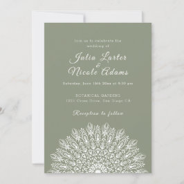 Convite Soft Feather Dry Pampas Grass Mandala Wedding