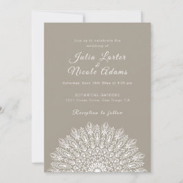 Convite Soft Feather Dry Pampas Grass Mandala Wedding