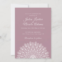 Convite Soft Feather Dry Pampas Grass Mandala Wedding