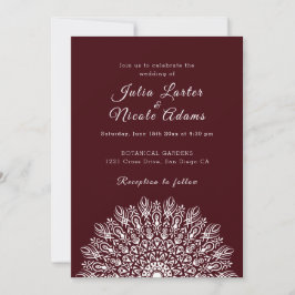 Convite Soft Feather Dry Pampas Grass Mandala Wedding
