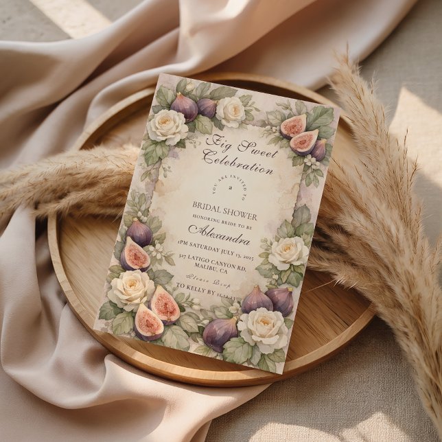 Convite Soft Fig Botanical Bridal Shower (Criador carregado)