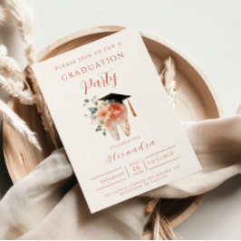 Convite Soft Floral Tooth Graduation Party