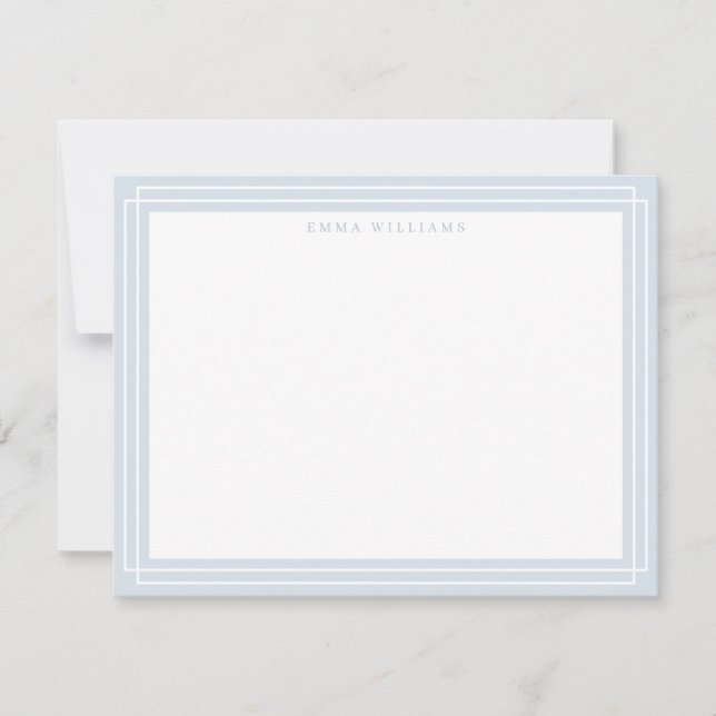 Convite Soft Gray Frame Note Card (Frente)