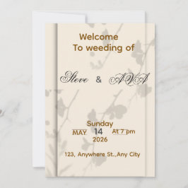 Convite Soft Grey Elegant Wedding Invitation | Romantic &