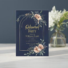 Convite Soft Mint Green Watercolor Retirement Invitation E