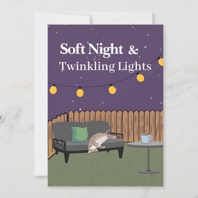 Convite Soft Night & Twinkling Lights – Cozy Evening  Invi (Frente)