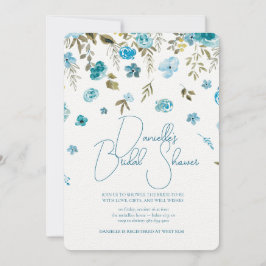 Convite Soft Petal Rain Bridal Shower Invitation