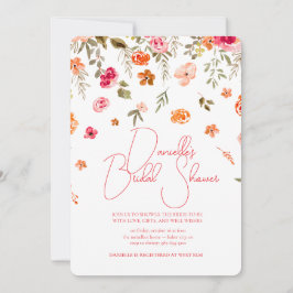 Convite Soft Petal Rain Bridal Shower Invitation