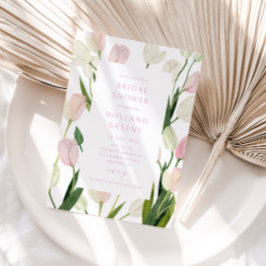 Convite Soft Pink Tulip Bridal Shower
