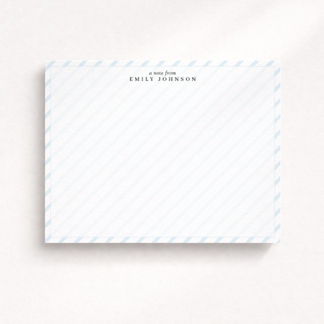 Convite Soft Stripe Note Card (Criador carregado)