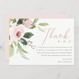 CONVITE SOFT TRENDY BLUSH PINK ROSE CHÁ DE FRALDAS OBRIGAD