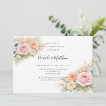 Soft Watercolor Floral Engagement Party