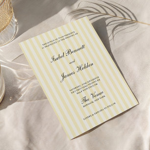 Convite Soft Yellow Stripes Casamento