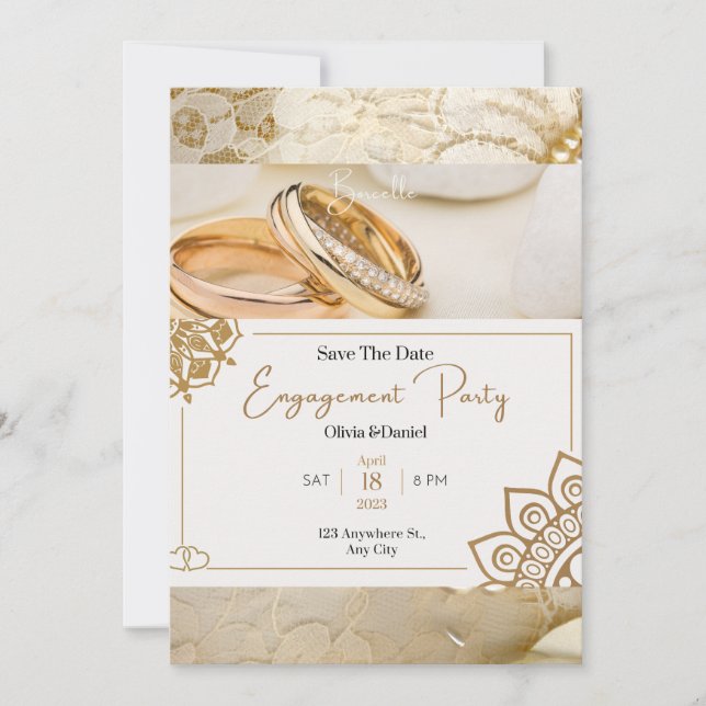 Convite Sohoe Ultra Elegant Wedding Invitation  (Frente)
