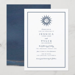 Convite Sol Celestial e Lua Azul