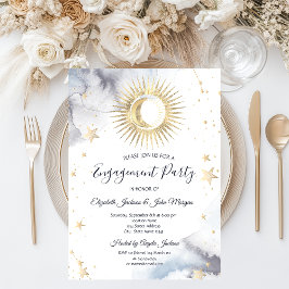 Convite Sol Celestial,Lua,Estrelas