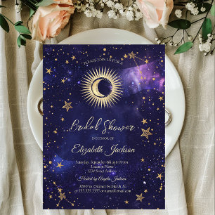 Convite Sol Celestial, Lua, Estrelas Chuveiro de Noiva Rox