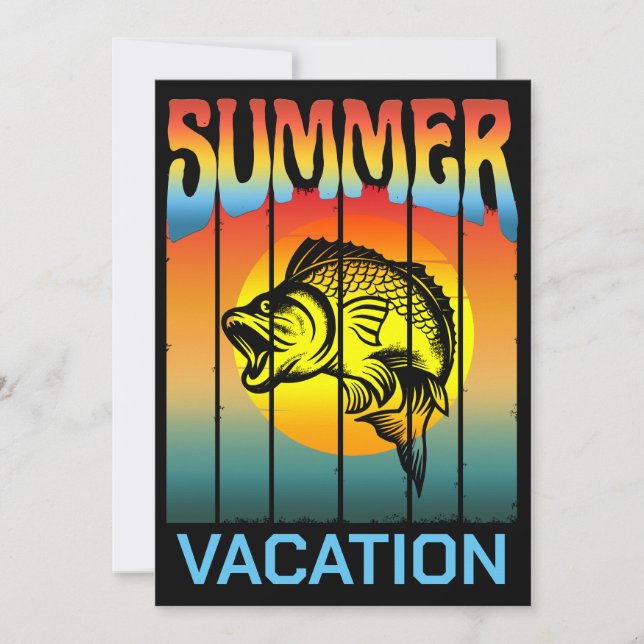 CONVITE SOL DE OCEANO DE PESCA POR VACAÇÃO DE VERÃO (Frente)