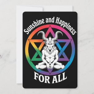 Convite Sol E Felicidade Para Todo Orgulho LGBTQ Satã