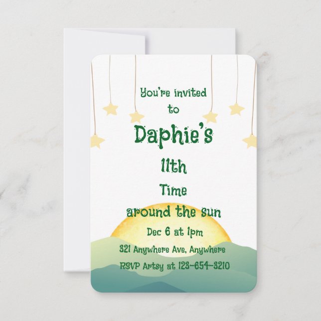 Convite Sol & Estrelas (Frente)