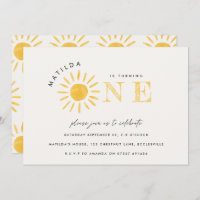 sol primeiro aniversario aquarela amarelo sol mode