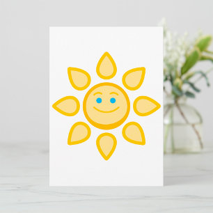 Convite Sol Sorridente Feliz Luz do Sol