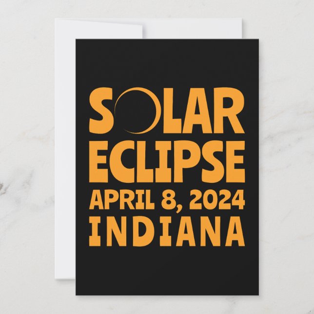 Convite Solar Eclipse 2024 Indiana (Frente)