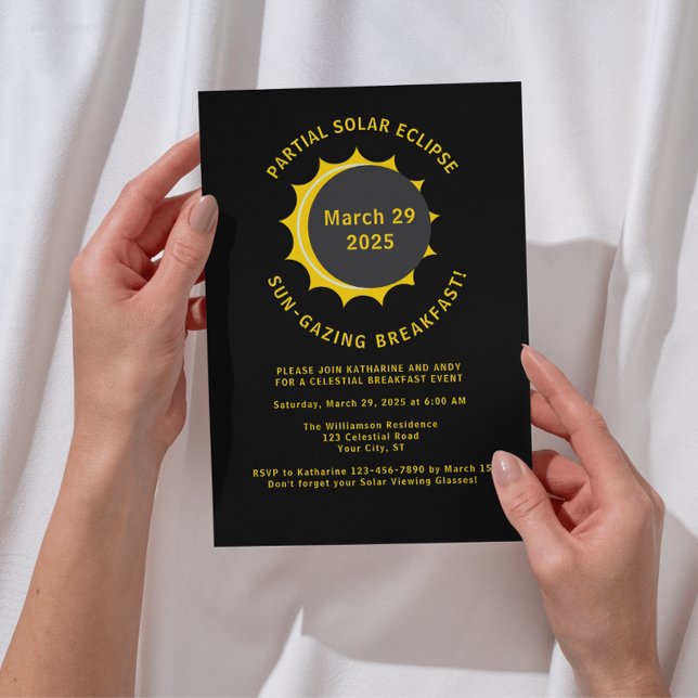 Convite Solar Eclipse 2025 Breakfast View Party (Criador carregado)