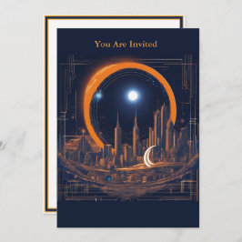 Convite Solar Eclipse View Party Totalmente Personalizada 