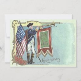 Convite Soldado da Guerra Revolucionária Bandeira American