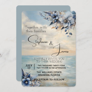 Convite Soldado e Casamento Floral Elegante