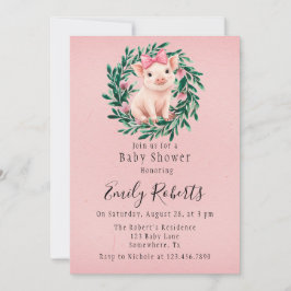 Convite Solha de Aquarela com Chá de fraldas de Porcos