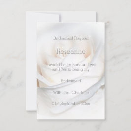 Convite Solicitação de Design Bridesmaid White Rose