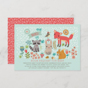 Convite Solicitação de Livro Chá de fraldas de Animais da 