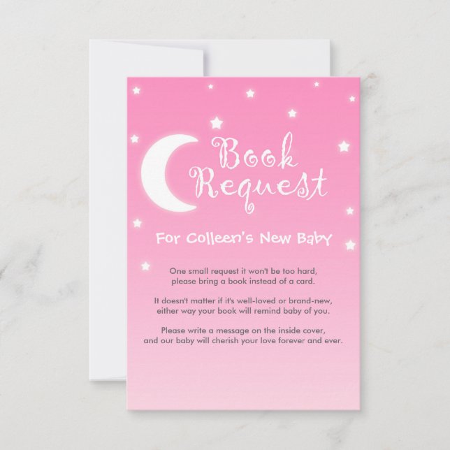 Convite Solicitação de Livro de Pequenas Estrelas com poem (Frente)