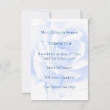 Solicitação de Madrinha de casamento Design azul c