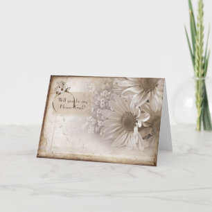 Convite Solicitação de Rapariga Flor