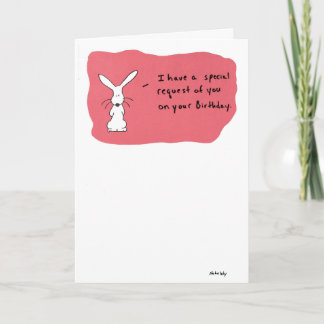 Convite Solicitação especial no seu aniversário