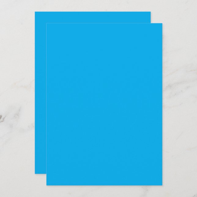 Convite Solid Cyan Blue Background  (Frente/Verso)