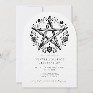 Convite Solstício de Inverno Rústico