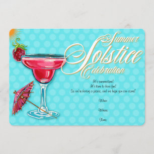 Convite Solstício para Morango Marguerita Verão