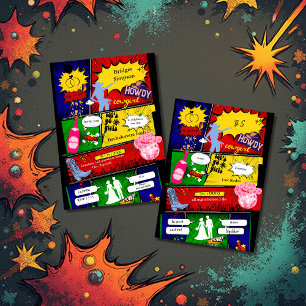 Convite solteira retro-humorística moderna