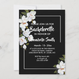 Convite Solteiro de Rosa Branca Vintage