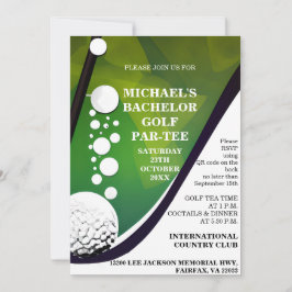 Convite Solteiro Golf Par-Tee | Golf Bachelor Party