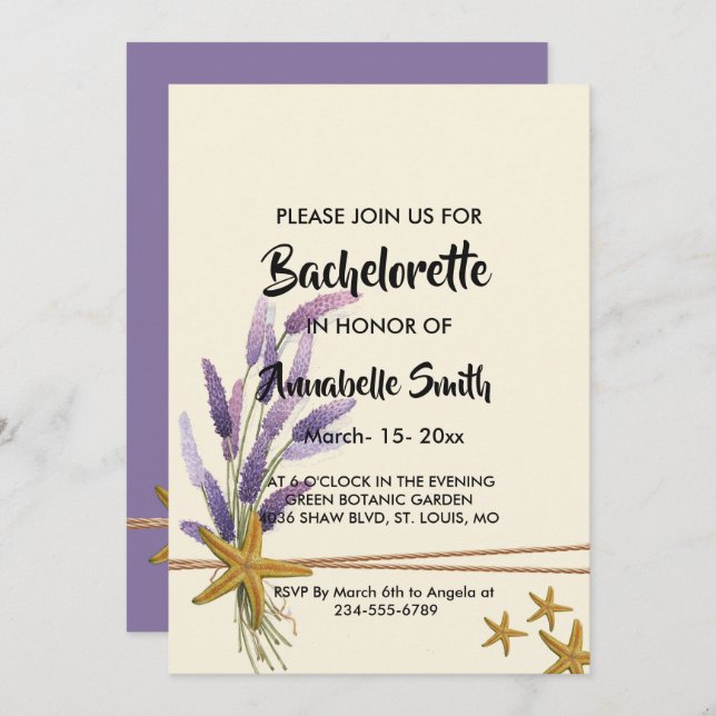 Convite solteiro simples e bonito (Frente/Verso)