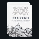 Convite Solteiro Ski Trip Weekend Getaway<br><div class="desc">Quer seja uma festa de cheio ou uma fuga de fim de semana com as caras, temos você coberto com nosso convite de evento mínimo e robusto. Uma viagem só de cara é uma raça especial de viagem. Seja uma reunião, uma despedida de solteiro ou apenas uma fuga aleatória com...</div>